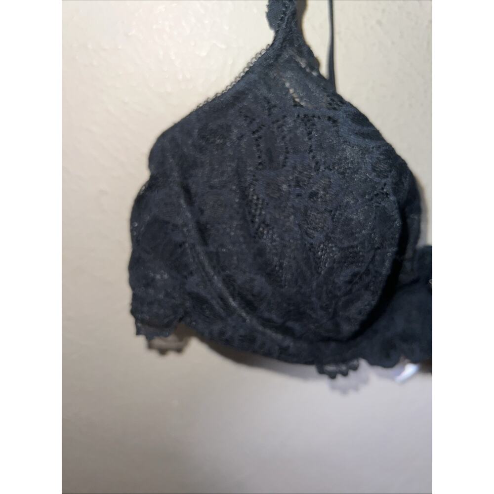 Victorias Secret Black Unlined Underwire Bra 36B Adjustable Straps - Picture 5 of 13